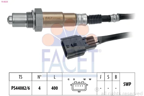Датчик кислорода (лямбда-зонд) Renault Logan II (16-) 1.0 Sce 75 (10.8225) Facet FACET 108225