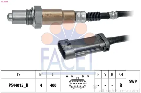 Датчик кисню Clio II 1.4, 1.6, 2.0 (99-09) Facet FACET 108283