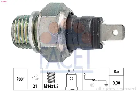 Oil pressure switch. Датчик давления масла FACET 70005