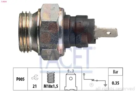 Oil pressure switch. Датчик давления масла FACET 70034