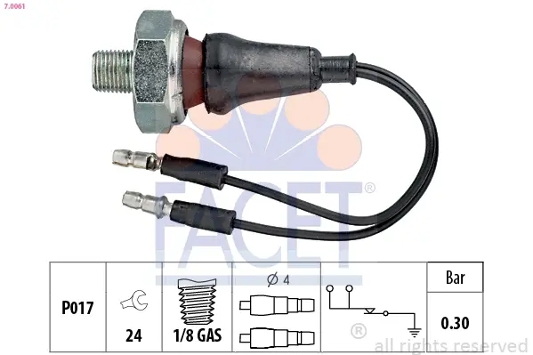 Oil pressure switch. Датчик давления масла FACET 70061 (фото 1)