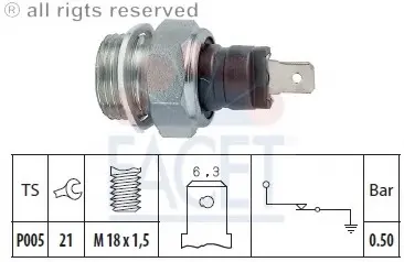 Oil pressure switch. Датчик давления масла FACET 70080