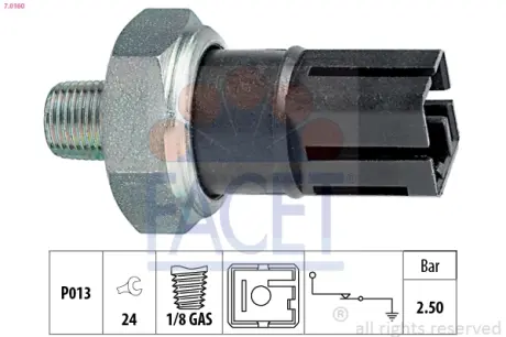 Датчик давления масла FACET 70160