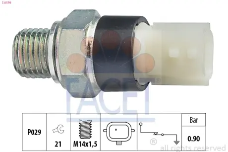 Датчик тиску мастила Clio 1.2 16V (05-) Facet FACET 70179