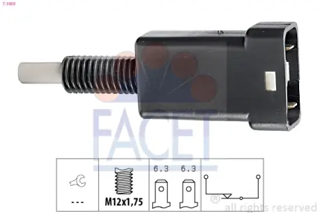 Brake light switch. Выключатель стоп сиганала FACET 71003
