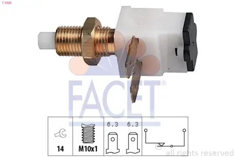 Brake light switch. Выключатель стоп сиганала FACET 71020
