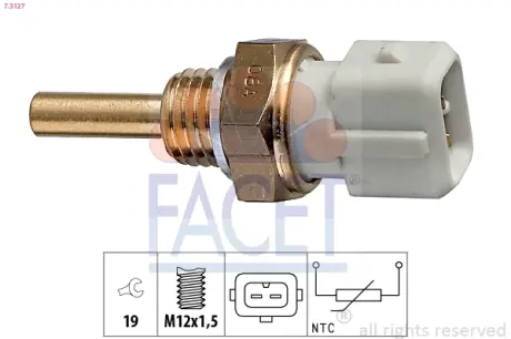 Coolant temperature sensor. Датчик температуры охлаждающей жидкости FACET 73127