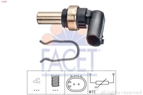 Датчик температури Opel Astra J,K, Insignia A, B, 1.6 SIDI, 2.0 Turbo Facet FACET 7.3387