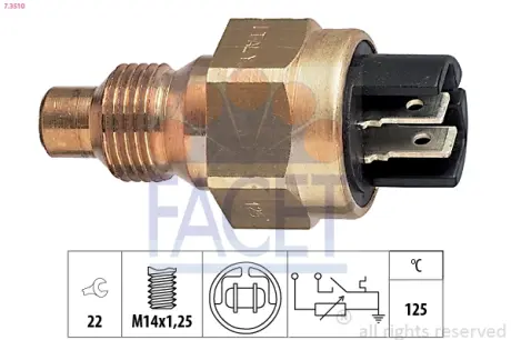 Coolant temperature sensor. Датчик температуры охлаждающей жидкости FACET 73510