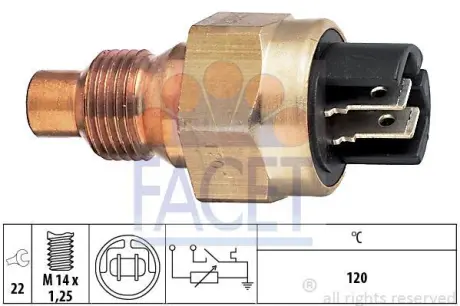 Coolant temperature sensor. Датчик температуры охлаждающей жидкости FACET 73523
