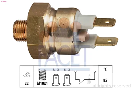 Датчик температури VW Passat 2.0/2.2 83-88 /Audi 100/90/A6 2.0-2.5 83-96 FACET 74056