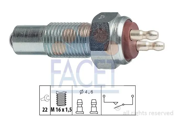 Датчик заднього ходу Ford Fiesta ii 1.3 (83-89) (7.6006) Facet FACET 76006 (фото 1)