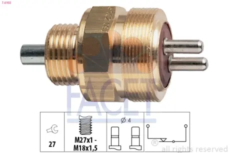 Reverse light switch. Выключатель фонаря заднего хода FACET 76102