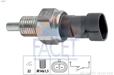 Reverse light switch. Выключатель фонаря заднего хода FACET 76117