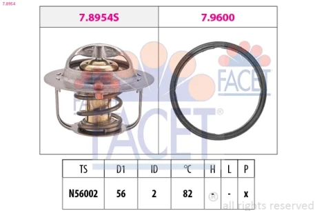 Термостат Subaru Forester (02-), Impreza (00-), Legacy (98-), Tribeca (05-) (7.8 FACET 78954