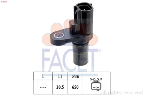 Датчик скорости Toyota Auris, Avensis, Corola, Rav4, Yaris (05-) (9.0635) Facet FACET 90635