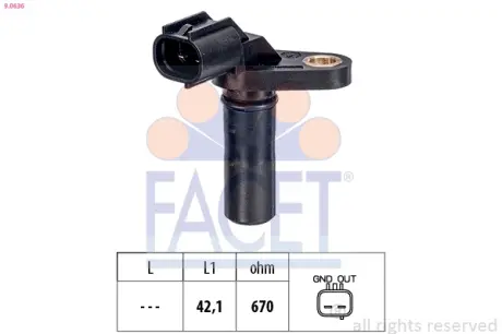 Датчик коленвала/распредвала FACET 90636