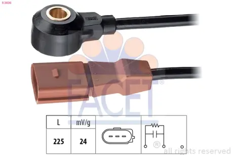Ignition knock sensor. Датчик детонации FACET 93036