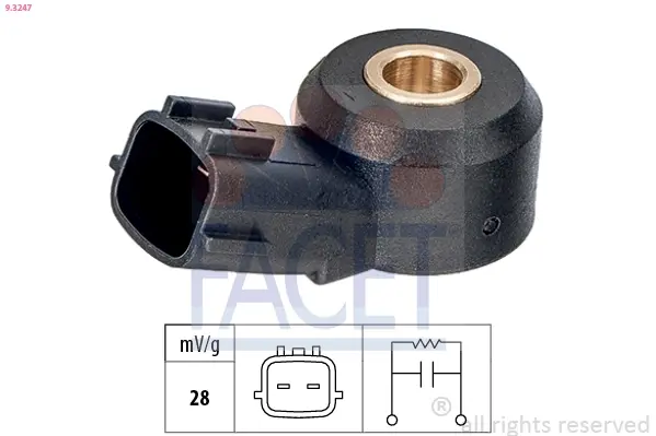 Ignition knock sensor. Датчик детонации FACET 93247 (фото 1)