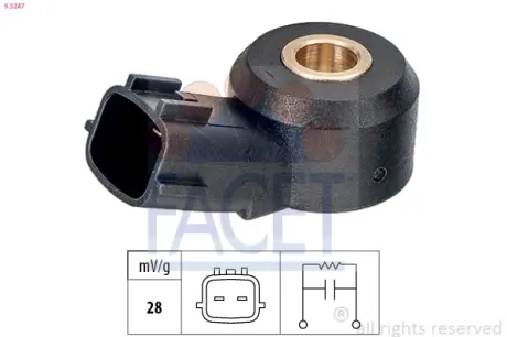 Ignition knock sensor. Датчик детонации FACET 93247