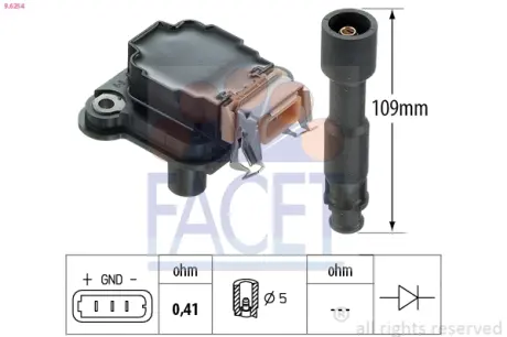 1 970 354 Катушка зажигания FACET 9.6254