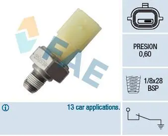 Oil pressure switch. Датчик давления масла FAE 12698