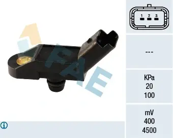 Intake manifold pressure sensor. Датчик абсолютного давления, впуск  FAE 15009