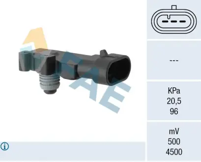 Intake manifold pressure sensor. Датчик абсолютного давления, впуск  FAE 15013