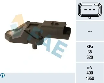Intake manifold pressure sensor. Датчик абсолютного давления, впуск  FAE 15107