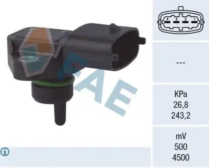 Intake manifold pressure sensor. Датчик абсолютного давления, впуск  FAE 15124