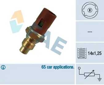 Coolant temperature sensor. Датчик температуры охлаждающей жидкости FAE 32240