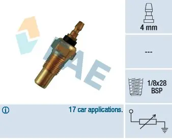 Coolant temperature sensor. Датчик температуры охлаждающей жидкости FAE 32310