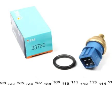 Sensor, coolant temperature. Датчик, температура охолоджуючої рідини FAE 33780