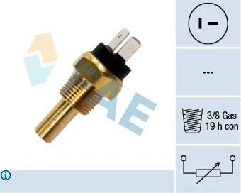 Coolant temperature sensor. Датчик температуры охлаждающей жидкости FAE 33800