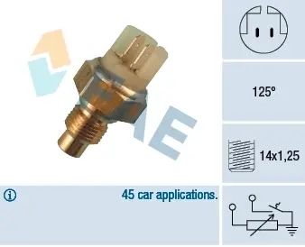 Coolant temperature sensor. Датчик температуры охлаждающей жидкости FAE 34040