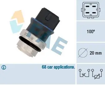 Coolant temperature sensor. Датчик температуры охлаждающей жидкости FAE 34322