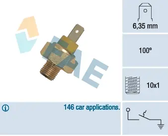 Coolant warning lamp temperature switch. Датчик сигнальной лампы охлаждающей жидкости FAE 35350
