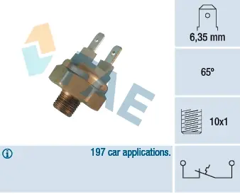 Coolant warning lamp temperature switch. Датчик сигнальной лампы охлаждающей жидкости FAE 35440