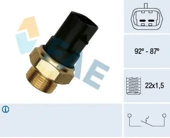 Radiator fan temperature switch. Датчик температуры вентилятора охлаждающей жидкости FAE 37220