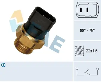 Radiator fan temperature switch. Датчик температуры вентилятора охлаждающей жидкости FAE 37270