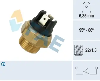 Radiator fan temperature switch. Датчик температуры вентилятора охлаждающей жидкости FAE 37330