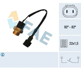 Radiator fan temperature switch. Датчик температуры вентилятора охлаждающей жидкости FAE 37670