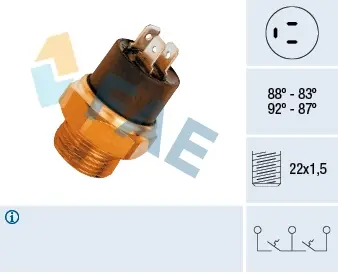 Radiator fan temperature switch. Датчик температуры вентилятора охлаждающей жидкости FAE 37800