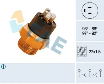 Radiator fan temperature switch. Датчик температуры вентилятора охлаждающей жидкости FAE 37850