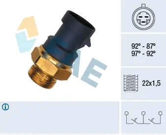 Radiator fan temperature switch. Датчик температуры вентилятора охлаждающей жидкости FAE 37910