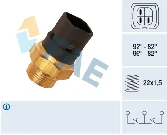 Radiator fan temperature switch. Датчик температуры вентилятора охлаждающей жидкости FAE 37980