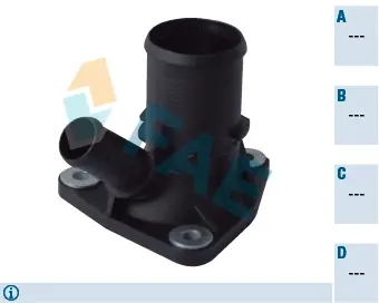 Thermostat housing element. Элемент системы охлаждения FAE 54309