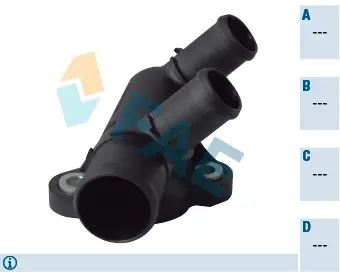 Thermostat housing element. Элемент системы охлаждения FAE 54362