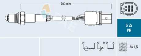 Oxygen sensor. Лямбда зонд, сенсор FAE 75034