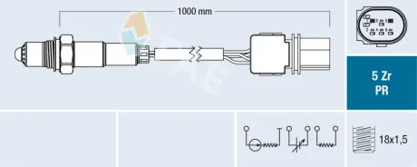 Oxygen sensor. Лямбда зонд, сенсор FAE 75070
